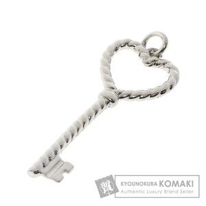 Tiffany Twisted Heart Key Pendant Silver